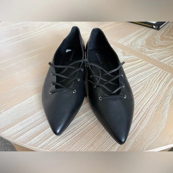 Aerosoles|Women’s Black Lace-Up pointy flats-Shoes,size 10•••NWT,closet staple - Picture 3 of 12